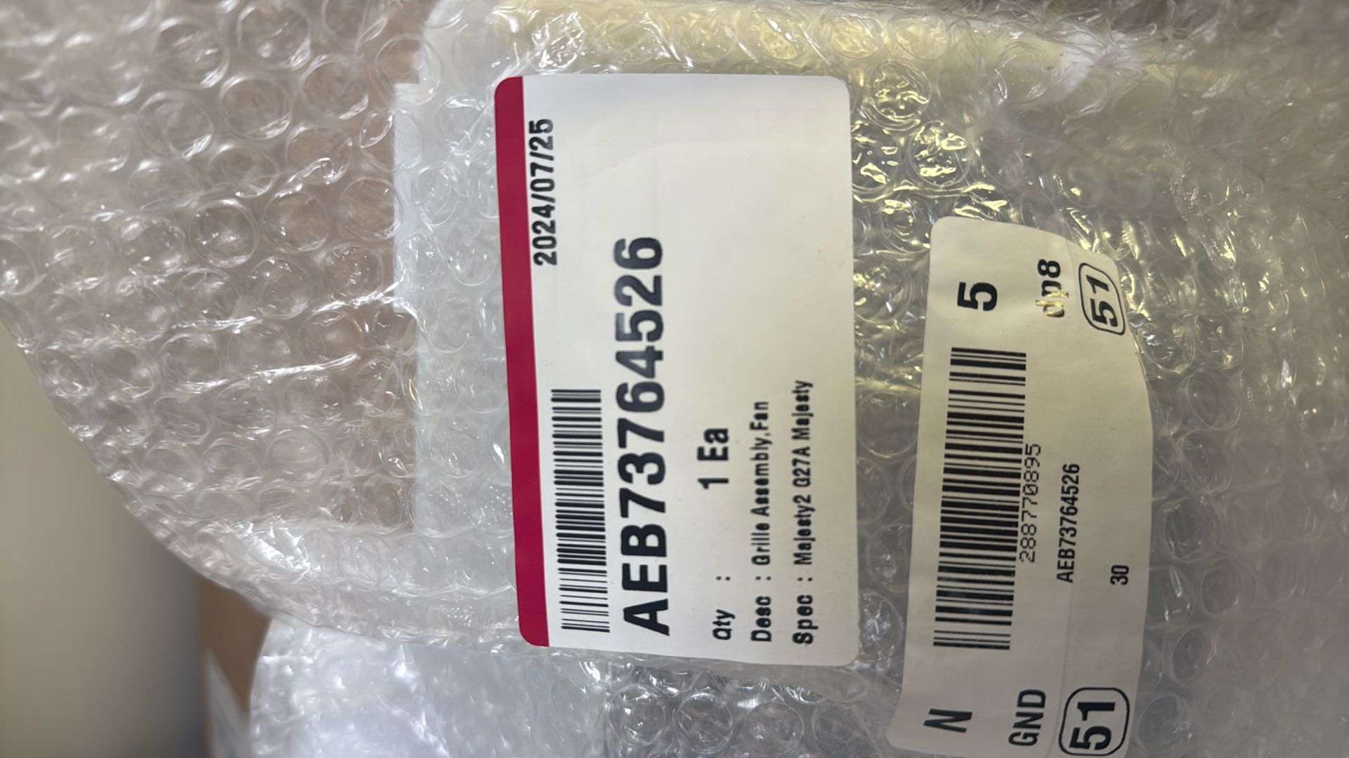 LG Freezer Back Cover