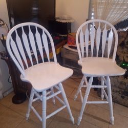 Set Of Swivel Bar Stools 