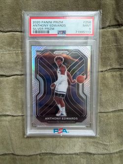 2020 Panini Prizm Anthony Edwards Silver Prizm Rookie PSA 9