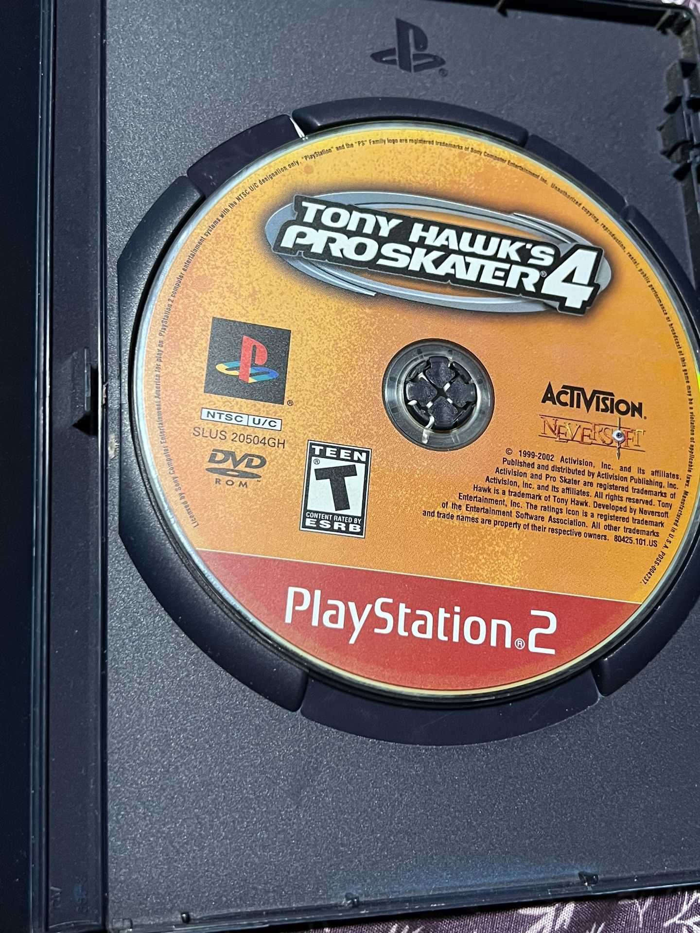 Tony Hawks Pro Skater 4 PS2 (No Manual )