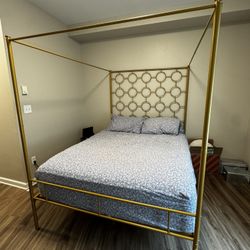 Queen Canopy Platform Bed