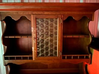 Stunning Vintage Solid Wood Hutch Statement Piece