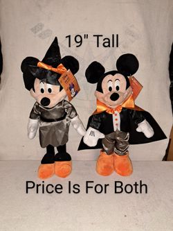 Mickey And Minnie Mouse Halloween Door Greeters In Excellent New Condition Both For 1 Price