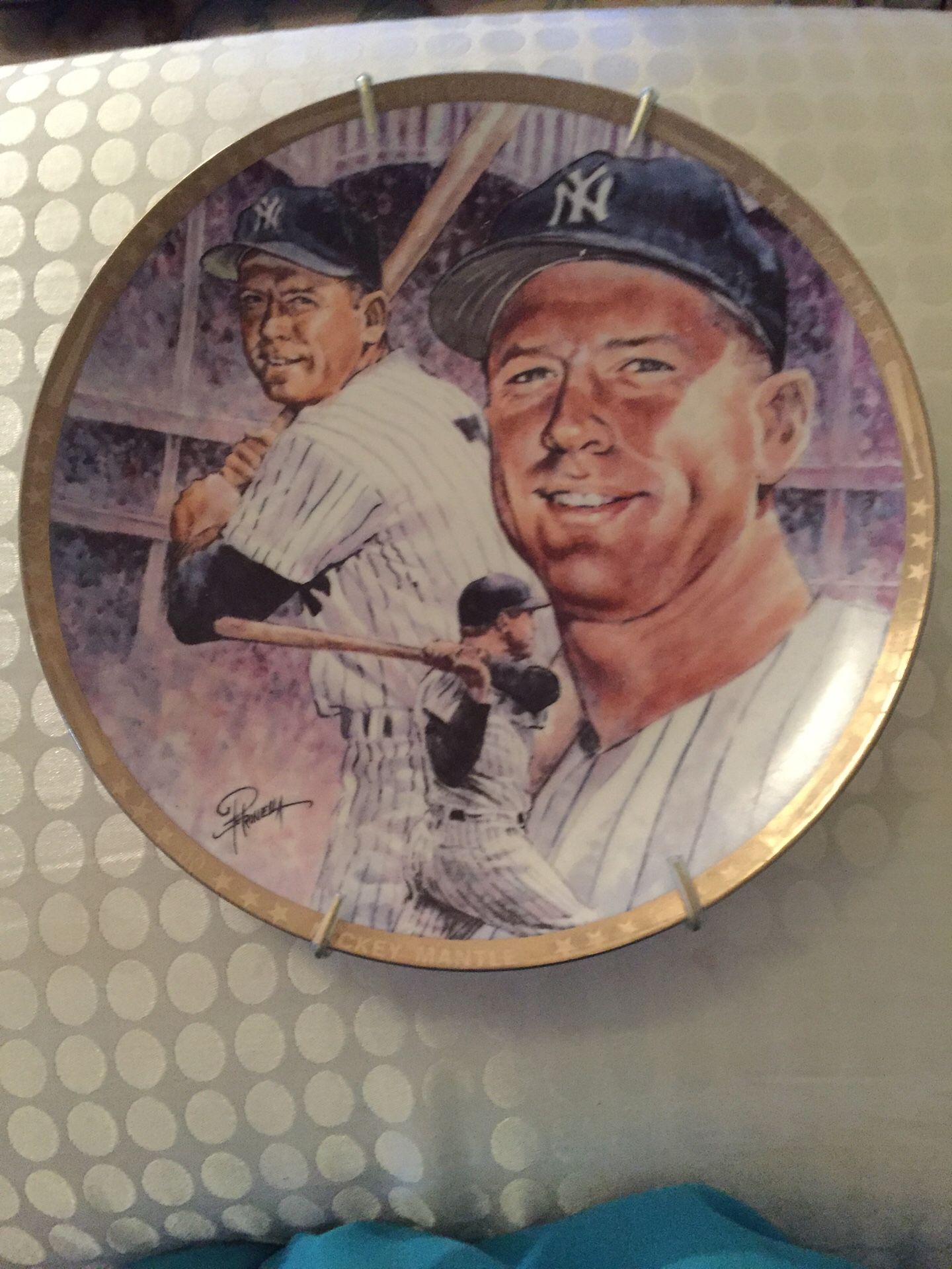 Mickey mantle New York yankees collector plate