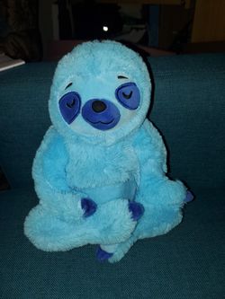 10" Caravan Blue Zen Yoga Pose Sloth Plush