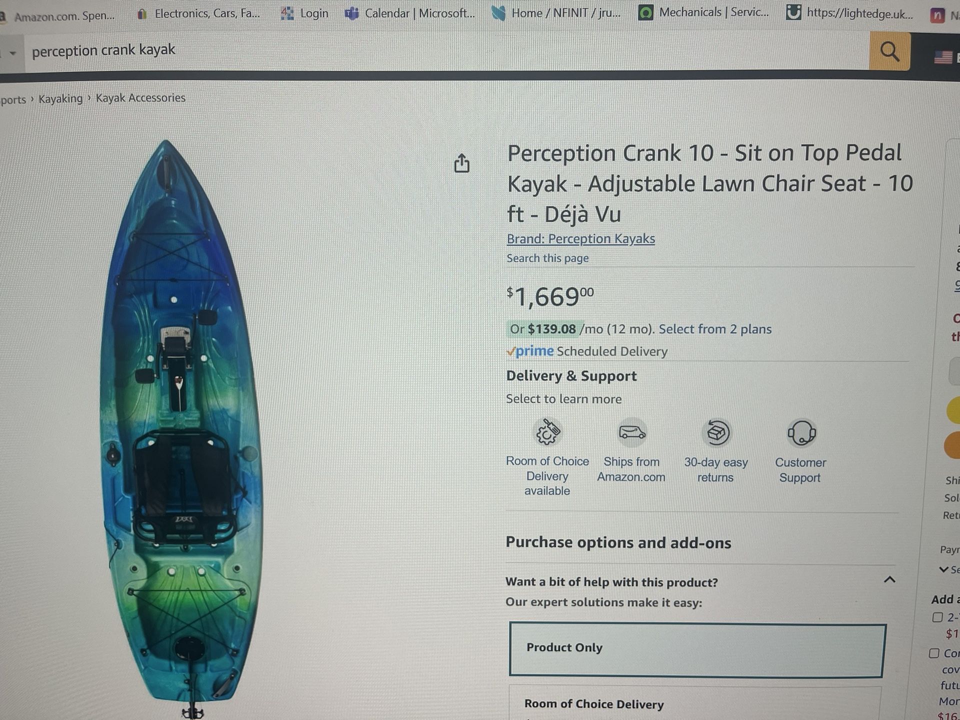 Perception Pedal Kayak 10’