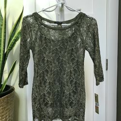 DKNY  Sheer Lace Top