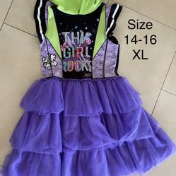  14/16  jojo siwa purple tulle dress girls