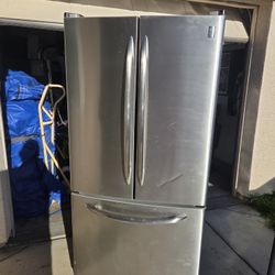 GE 22.2 Cu. Ft. Stainless Bottom-Freezer Refrigerator with Internal Dispenser
