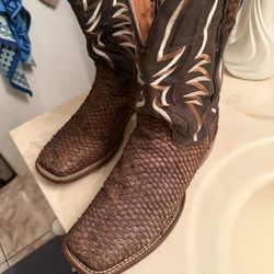 Sea Bass Fish Cowboy Boots 