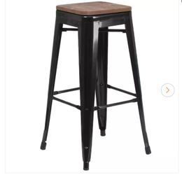 Bar stool wood seat