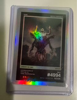 SIGNED Beeple Everydays PREALPHA/100 Hologram #4994 01.01.21 X NODE Trading Card