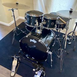 In Upland 91784. PDP Encore Complete Drum Set 22 10 12 16 14 Snare New Double Pedal New Quiet Cymbals Stands Throne Practice Pads $450 Cash 2401 N. Eu