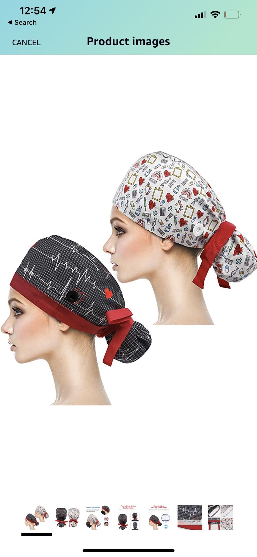 YUESUO Working Cap with Buttons and Sweatband,Cotton Working Hats with Adjustable Ponytail Pack for Women