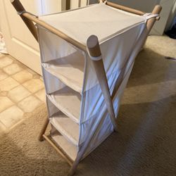 Cloth Standing Shelves with Wooden Holder