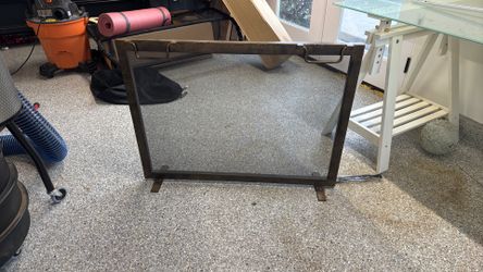 Pottery barn metal fireplace cover 38”