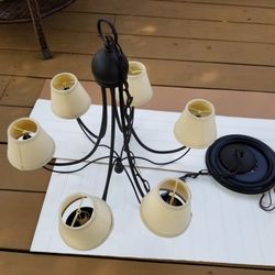 Vintage black candle bulb farm light