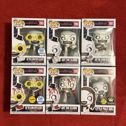 Funko Pop Terrifier Art The Clown Complete Set With Chase & Exclusive *SEE PICS*