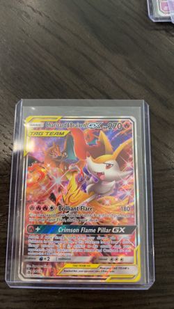 Charizard & Braixen GX Tag Team Pokemon Card Full Art With Texture