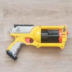NERF N Strike Maverick Rev-6 Blaster Toy - Yellow