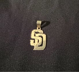 14K Solid Yellow Gold SD San Diego Pendant | Small | 1.8g