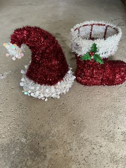 Christmas Boot and Hat $10.00 for Both 
