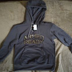 Men's medium real tree armed and ready hoodie pullover