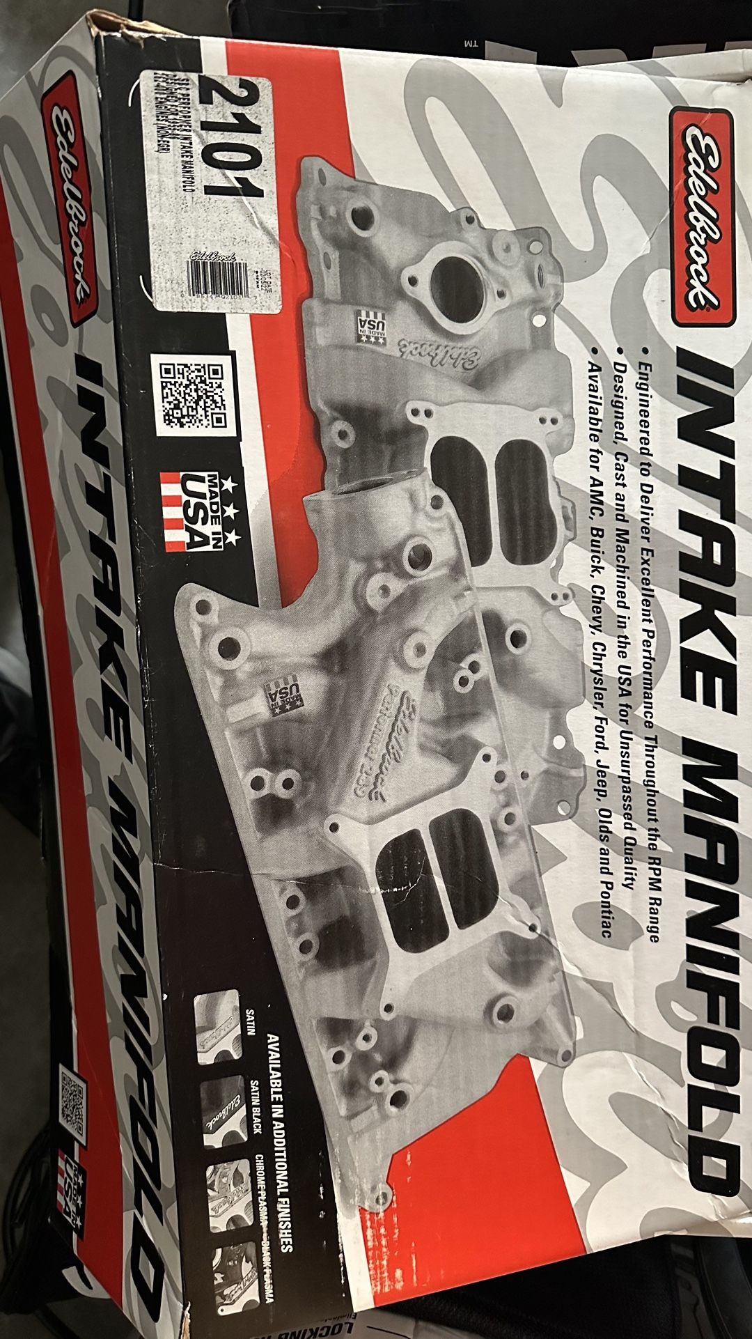Chevy Small Block Satin Intake Manifold (new)