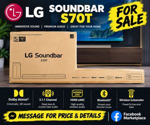 LG S70TY 3.1.1 Dolby Atmos Soundbar & Subwoofer– Brand New
