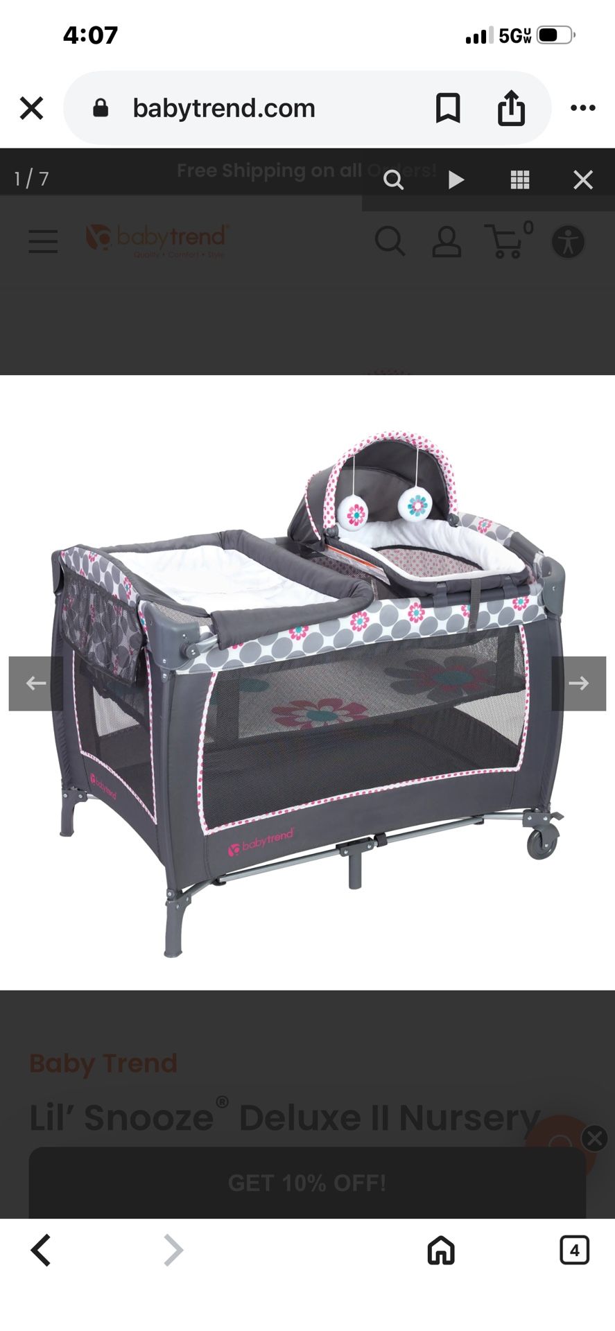 Lil’ Snooze Deluxe II Nursery Center Playard