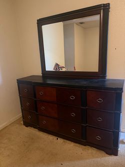 Dresser with mirror