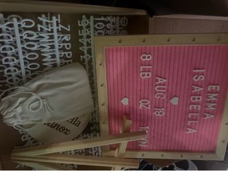 Pink wood sign