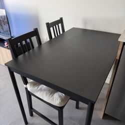 Black Dining Table with Chairs