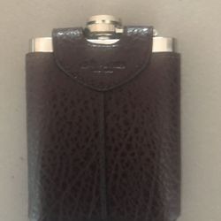 Coach Flask with Leather Holder