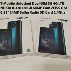 T Mobile Nokia 8.3 5G Unlocked 2 SIMs 6.8" Worldwide 5G LTE