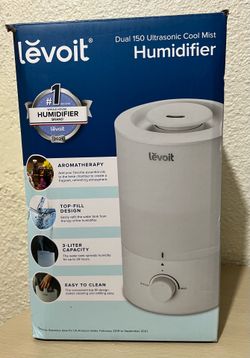 Levoit Humidifier and diffuser - Dual 150 Cool Mist - 3L top fill design - quiet anti-leak 360 degree rotating nozzle