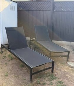 TWO PATIO LOUNGE CHAIRS
