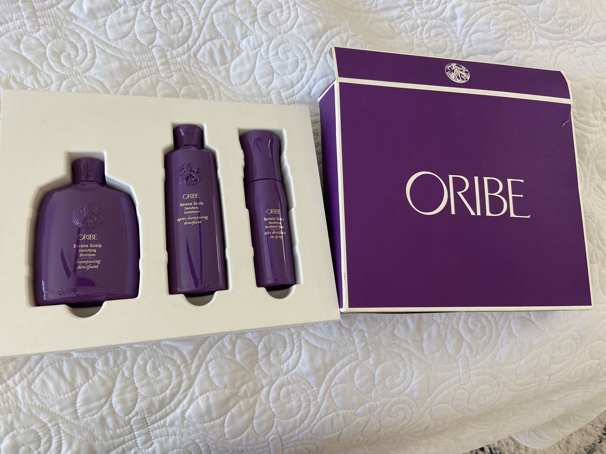 ORIBE Serene Scalp Densifying Shampoo, Conditioner, & Treatment Spray