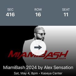 Miami  Bash Concert Tickets 