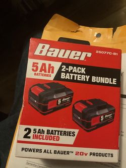 Bauer 20v  5amp batteries 2pk