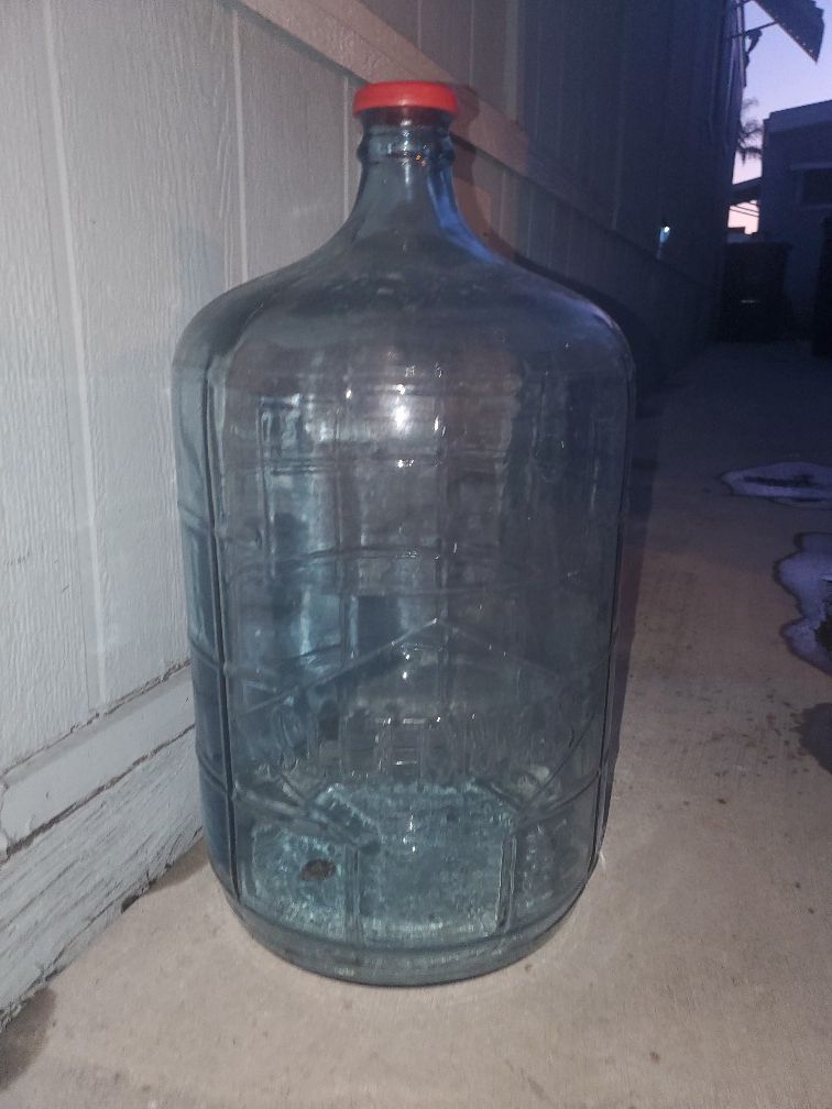Antique 5 Gal. Glass water bottle
