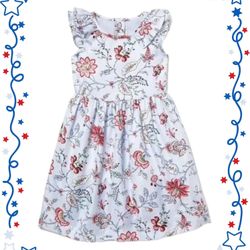 4th of July Edition — Janie & Jack Floral Dress | Twirl-Ready, Ruffles