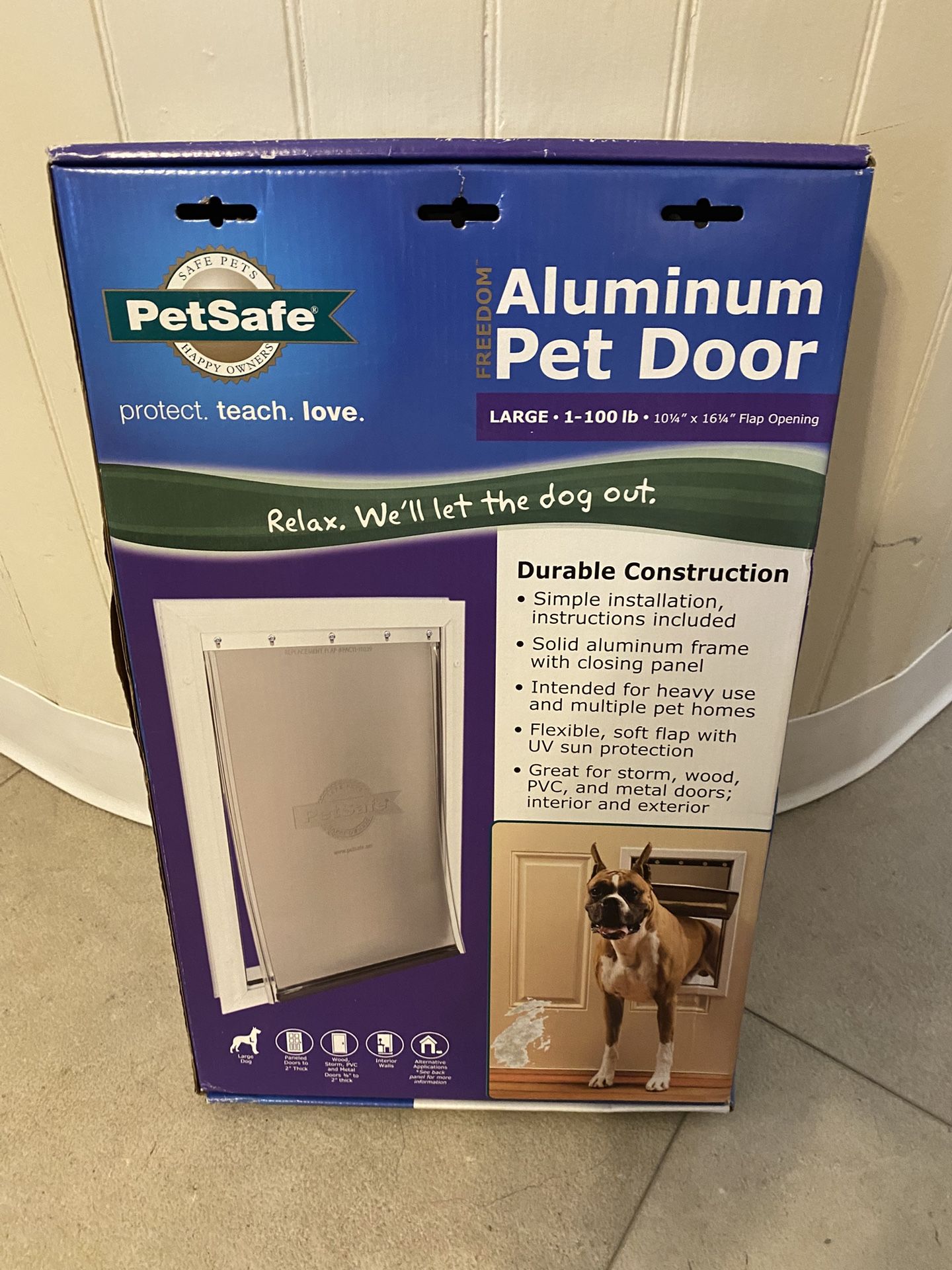 Nib Pet Safe Freedom Aluminum Pet Door -Large