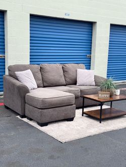 Gray L-Shaped Sectional Sofa