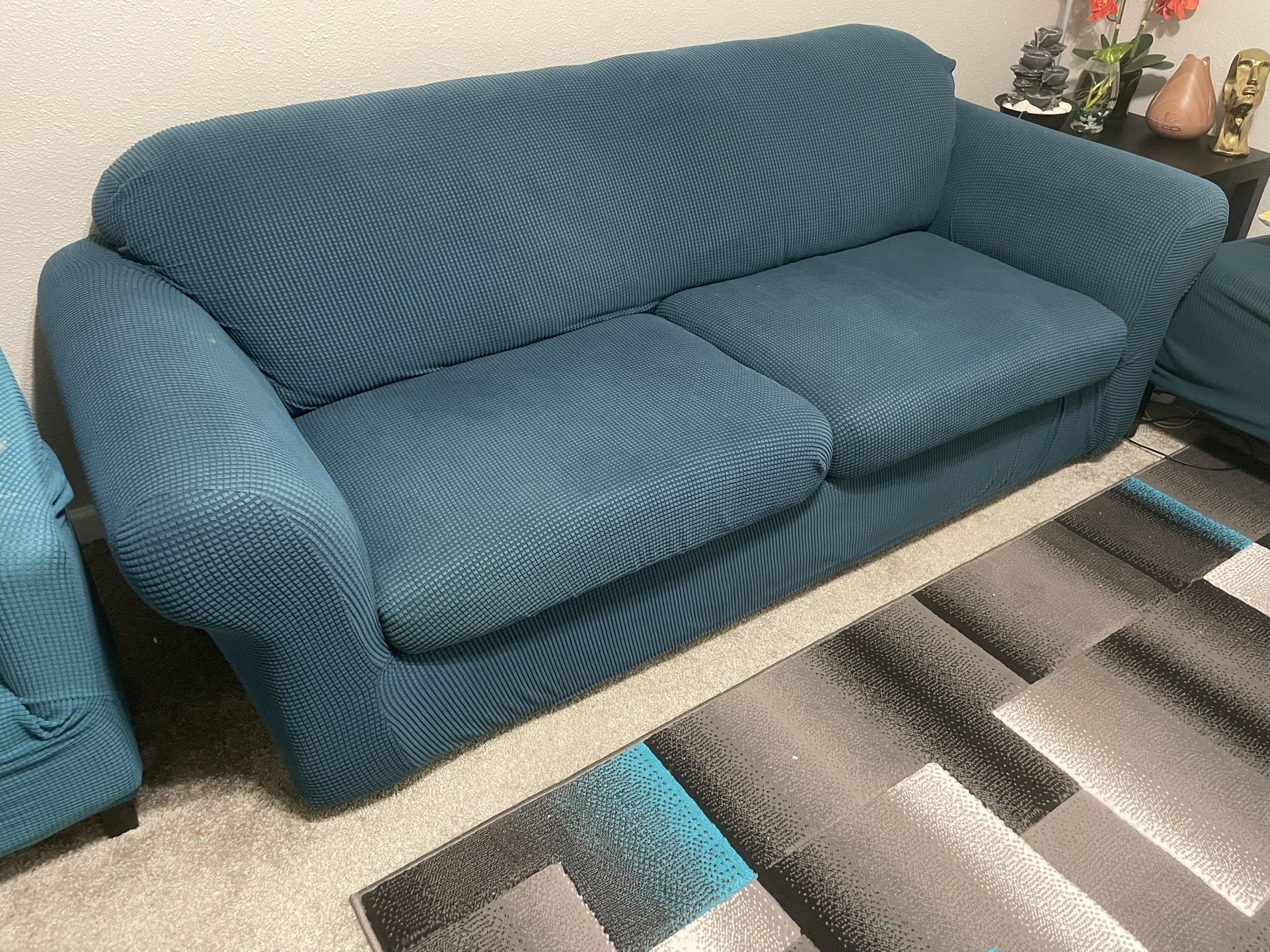 2-Seater Loveseat Sofa – 7’ Long – Slipcover Included
