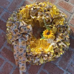 Handmade Sunflower Door Wreath 