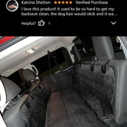 Dog Car Seat Cover for Back Seat, Hard Bottom Back Seat Extender for Dogs, Holds 400lbs, 600D Heavy Duty Scratch-Proof Waterproof Dog Hammock for Car,