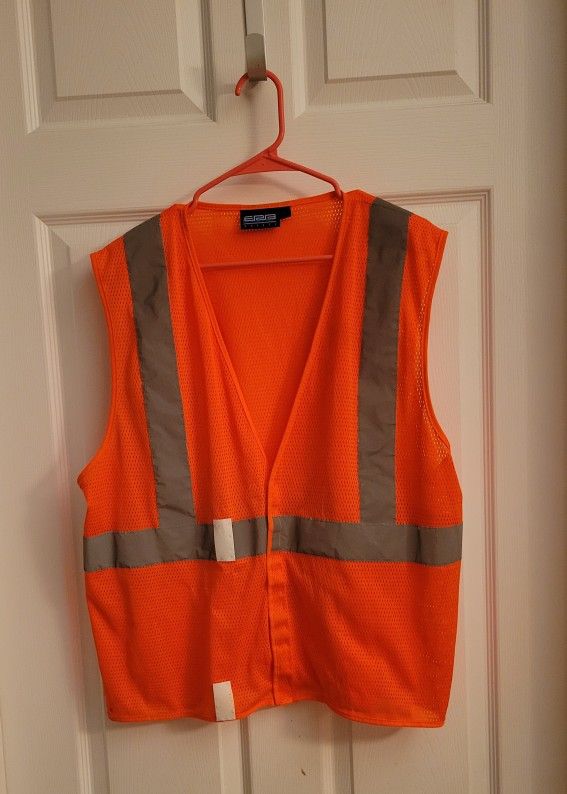 Construction Safety Shirt Work Vest Adult Large Halloween Costume