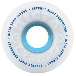 Ricta Clouds 52mm 78a Duro White Blue Core Skate Wheels 