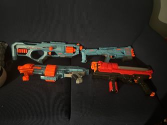 4 nerf guns no bullets included